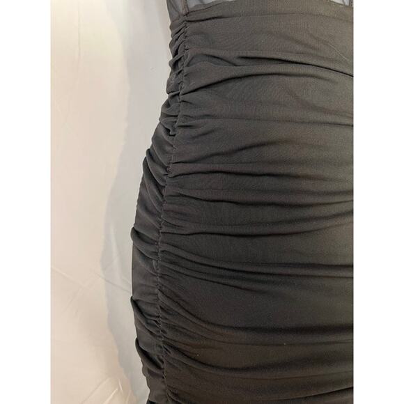 NEW White Fox Corset Dress Size XS Mesh Ruched Mini Black,Party, Club NWT - Picture 3 of 8